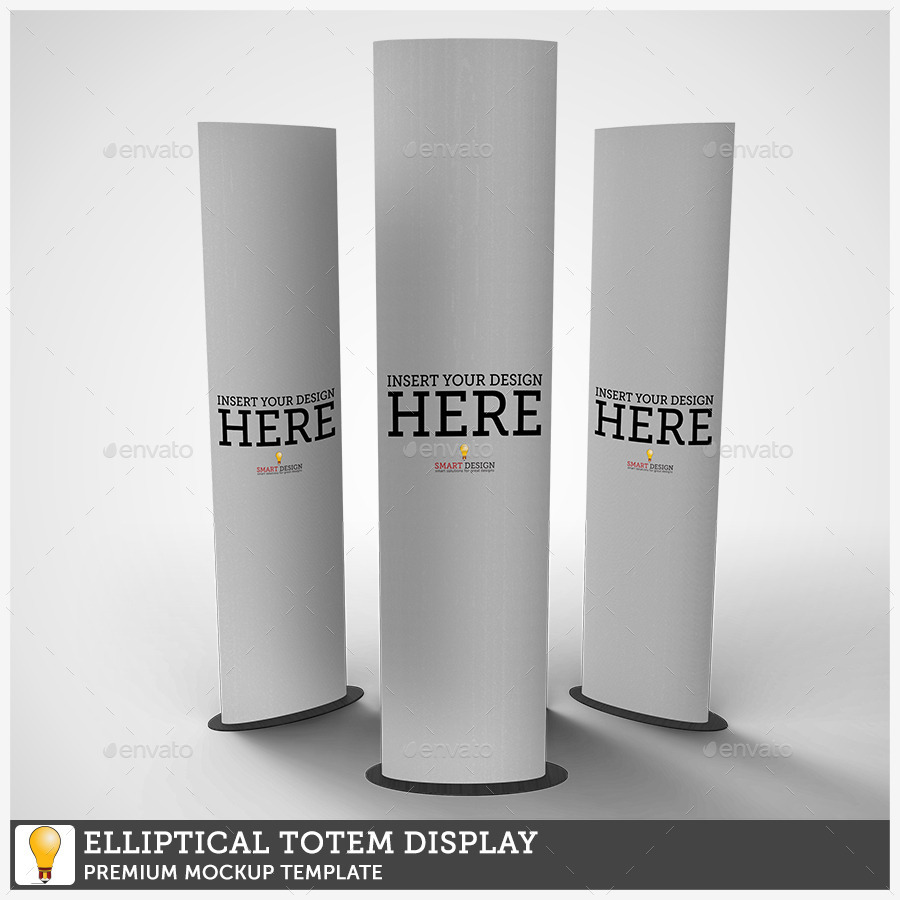 Elliptical Totem Display Mockup | GraphicRiver