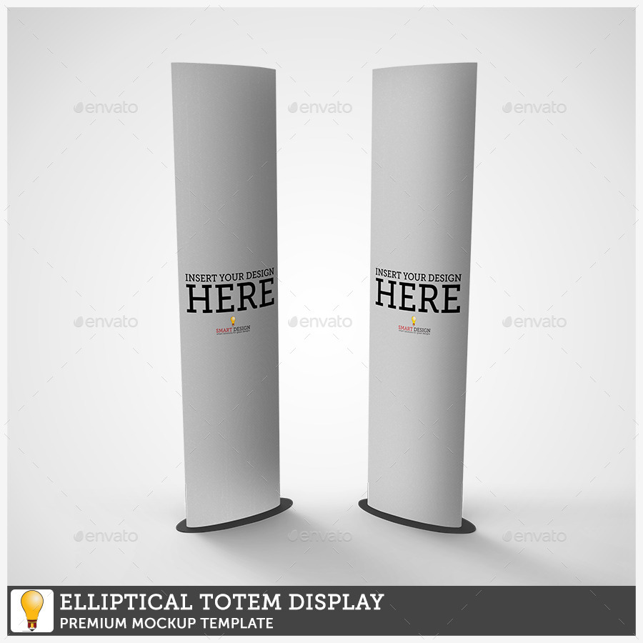 Elliptical Totem Display Mockup | GraphicRiver