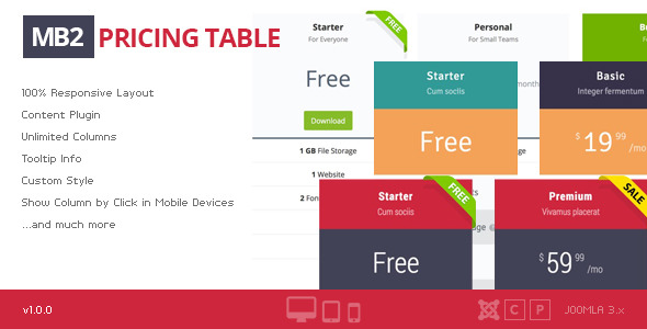 CodeCanyon Mb2 Pricing Table Joomla Extension 11866010 CodeCanyon Mb2 Pricing Table Joomla Extension 11866010