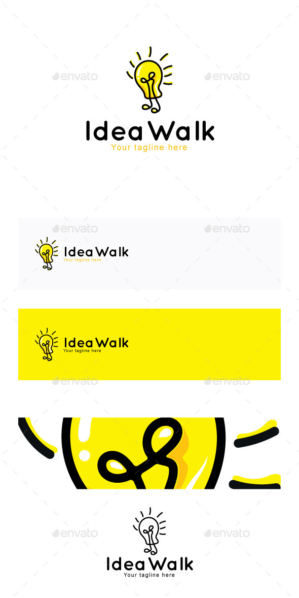 Idea Walk Stock Logo Template (Abstract)