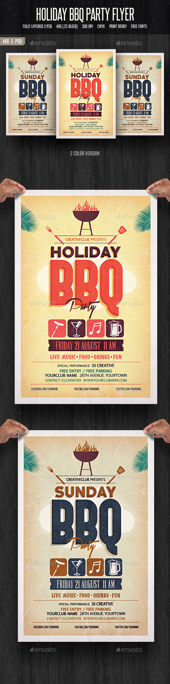 GraphicRiver Holiday BBQ Party Flyer 11867088 GraphicRiver Holiday BBQ Party Flyer 11867088