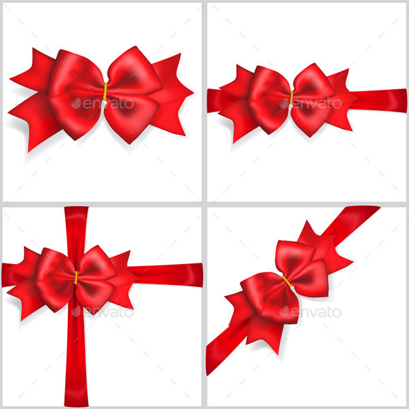 GraphicRiver Red Bows Made of Ribbons 11867863 GraphicRiver Red Bows Made of Ribbons 11867863