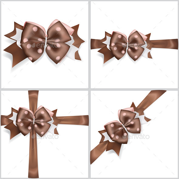 GraphicRiver Brown Bows Made of Ribbons 11867962 GraphicRiver Brown Bows Made of Ribbons 11867962