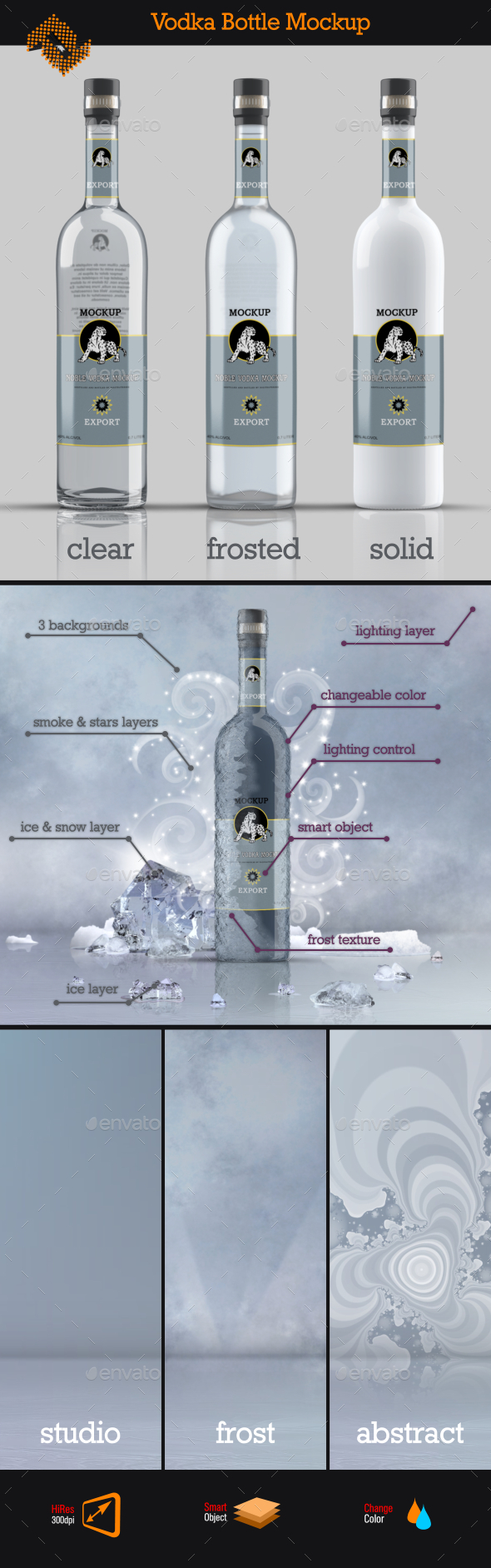 GraphicRiver Vodka Bottle Mockup Vol 4 11868170 GraphicRiver Vodka Bottle Mockup Vol 4 11868170