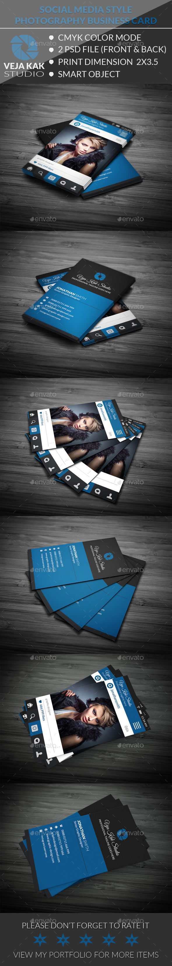 GraphicRiver Social Media Style Photography Business Card 11868296 GraphicRiver Social Media Style Photography Business Card 11868296