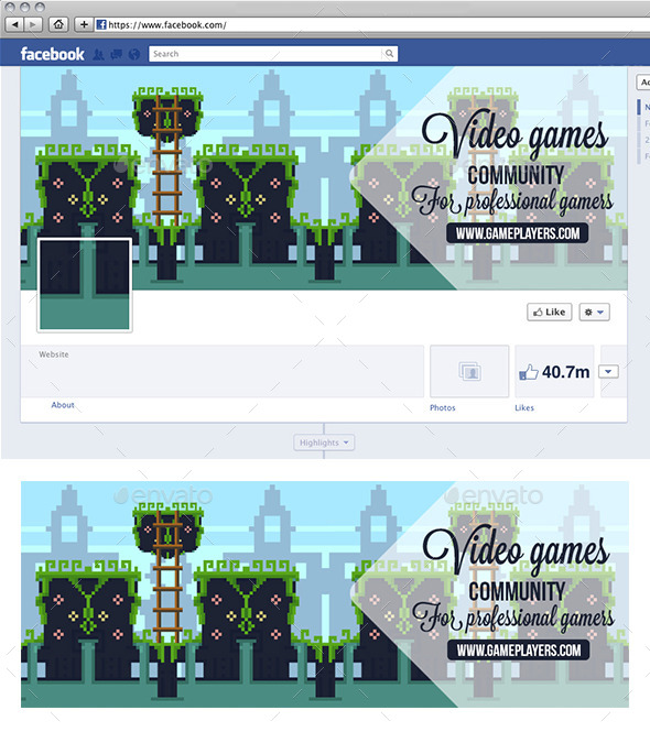 GraphicRiver Video Game Facebook Timeline 11868665 GraphicRiver Video Game Facebook Timeline 11868665