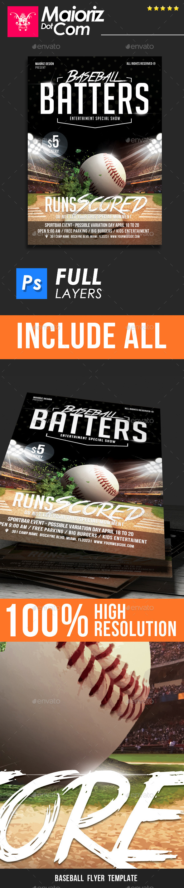 GraphicRiver Baseball Scored Flyer Template 11868929 GraphicRiver Baseball Scored Flyer Template 11868929