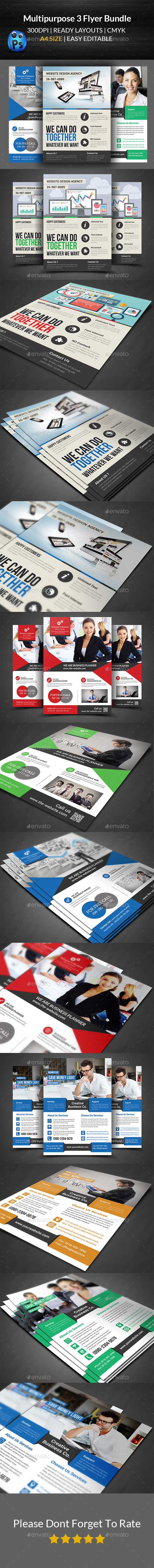 GraphicRiver Multipurpose Business Flyer Bundle 11870670 GraphicRiver Multipurpose Business Flyer Bundle 11870670