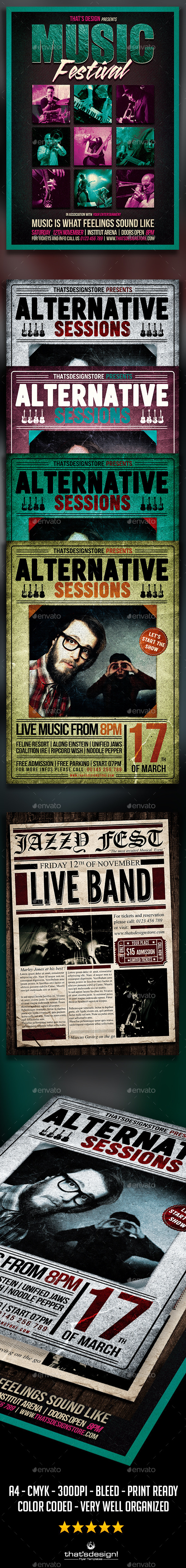 GraphicRiver Concert Live Flyer Bundle V3 11871024 GraphicRiver Concert Live Flyer Bundle V3 11871024