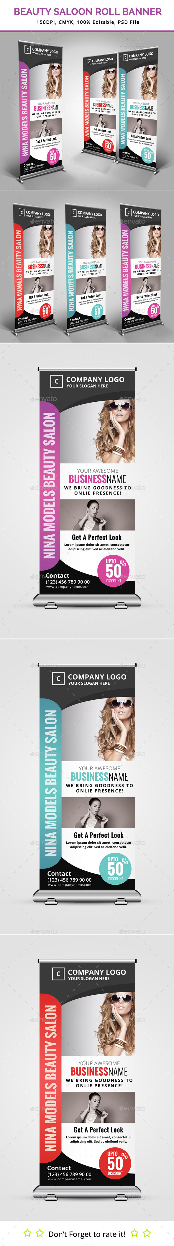 GraphicRiver Beauty Saloon Roll Up Banner 11871304 GraphicRiver Beauty Saloon Roll Up Banner 11871304