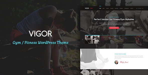 Vigor - Gym/Fitness WordPress Theme