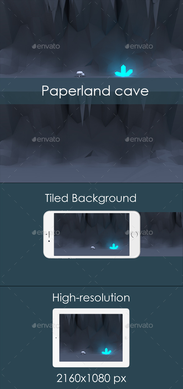 GraphicRiver Paperland Cave Game Background 11871532 GraphicRiver Paperland Cave Game Background 11871532