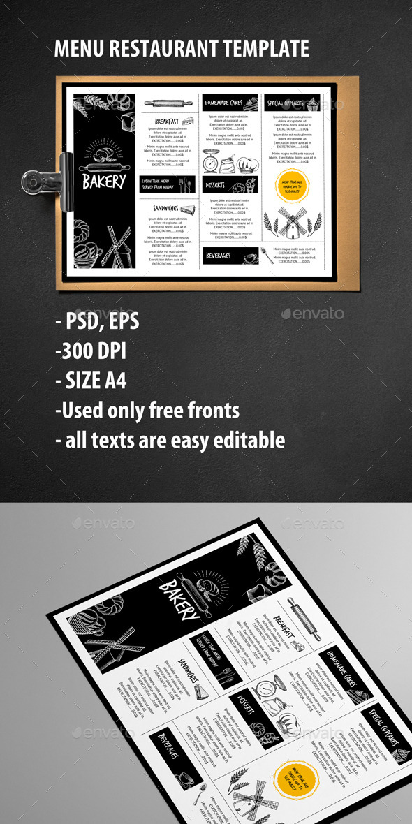 GraphicRiver Menu Restaurant Template 11873667 GraphicRiver Menu Restaurant Template 11873667