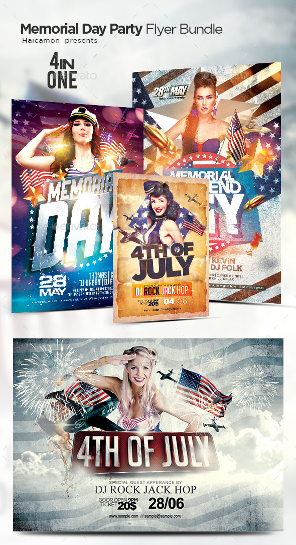 GraphicRiver 4th Of July Flyer Bundle 11874120 GraphicRiver 4th Of July Flyer Bundle 11874120