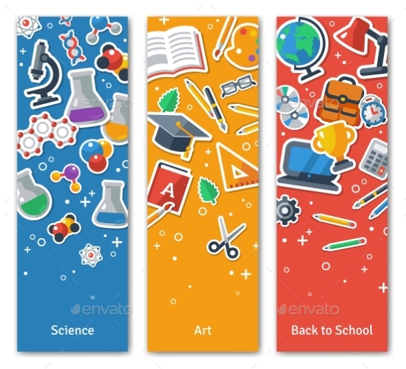 GraphicRiver Back To School Vertical BannersSet With Flat 11874166 GraphicRiver Back To School Vertical BannersSet With Flat 11874166