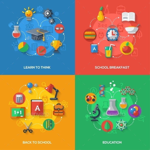 GraphicRiver Back To School Concept With Flat Icons 11874169 GraphicRiver Back To School Concept With Flat Icons 11874169