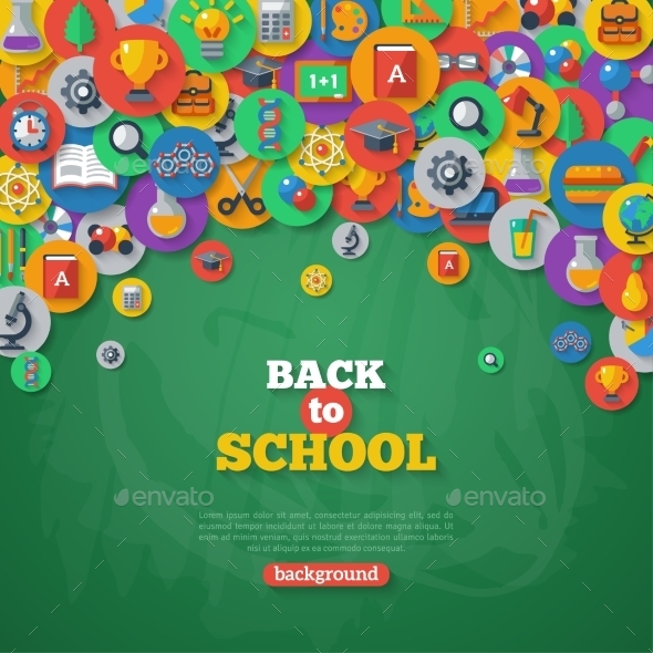 GraphicRiver Back To School Background Vector Illustration 11874194 GraphicRiver Back To School Background Vector Illustration 11874194