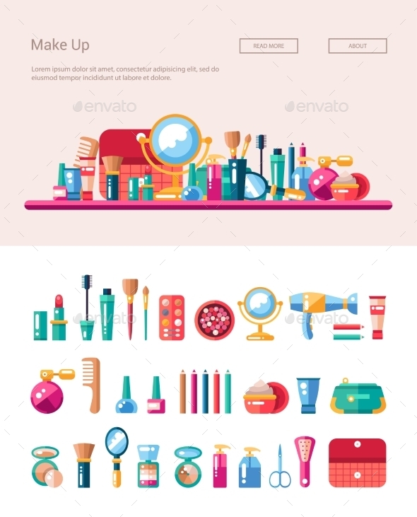 GraphicRiver Set Of Flat Design Cosmetics Make Up Icons 11874825 GraphicRiver Set Of Flat Design Cosmetics Make Up Icons 11874825