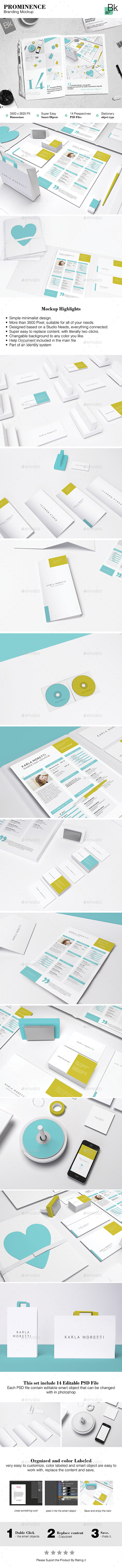 GraphicRiver Stationery Mockup Prominence 11875490