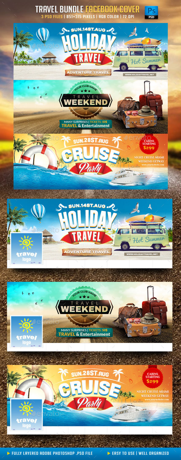 GraphicRiver Travel Bundle Facebook Cover 11875511 GraphicRiver Travel Bundle Facebook Cover 11875511