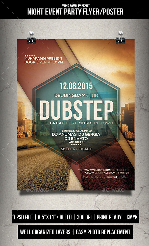GraphicRiver Night Event Party Flyer Poster 11876518 GraphicRiver Night Event Party Flyer Poster 11876518