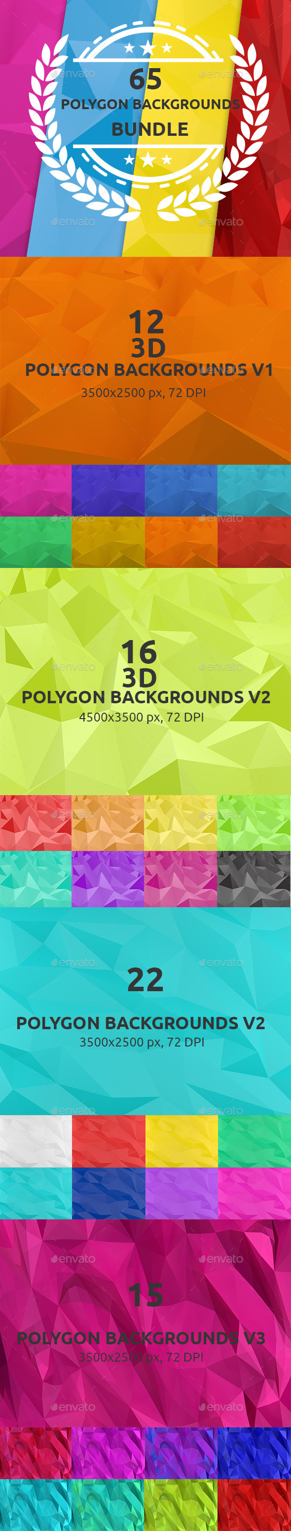 GraphicRiver 65 POLYGON BACKGROUNDS BUNDLE 11876657 GraphicRiver 65 POLYGON BACKGROUNDS BUNDLE 11876657