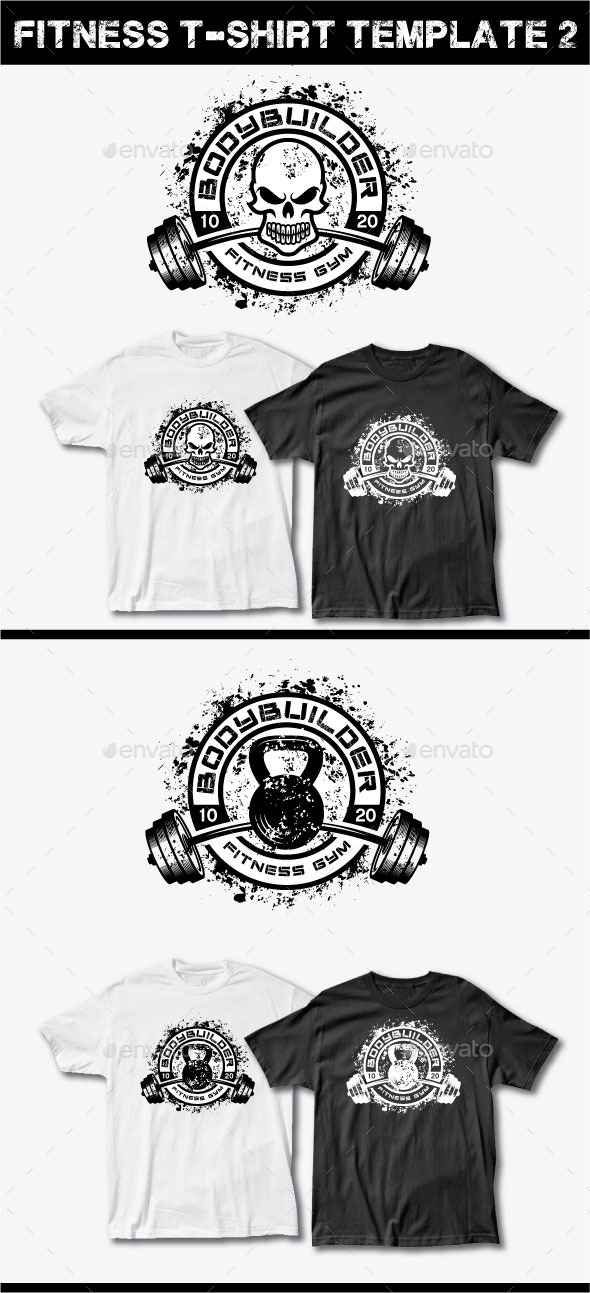 GraphicRiver Fitness T-Shirt Template 2 11877969 GraphicRiver Fitness T-Shirt Template 2 11877969