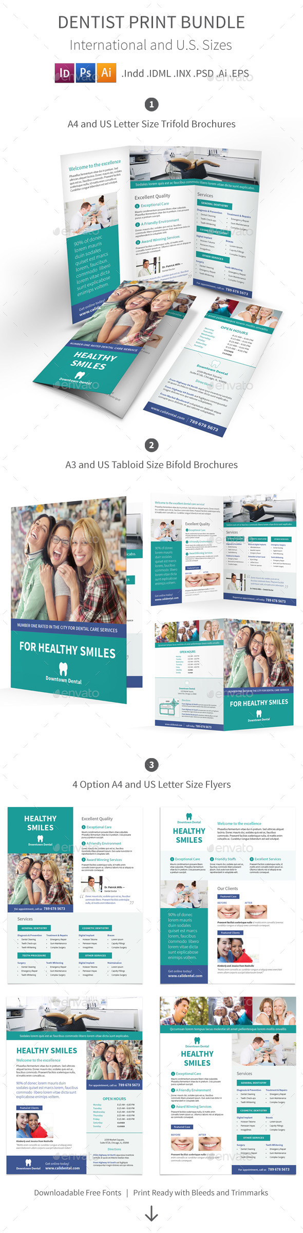 GraphicRiver Dentist Print Bundle 11878004 GraphicRiver Dentist Print Bundle 11878004