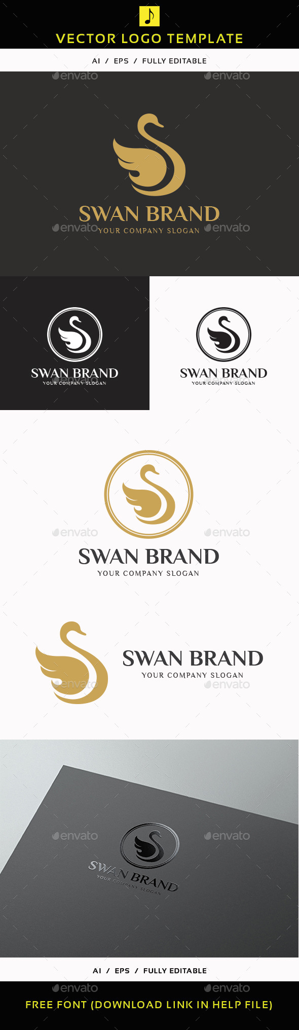 GraphicRiver Swan Brand 11878451 GraphicRiver Swan Brand 11878451