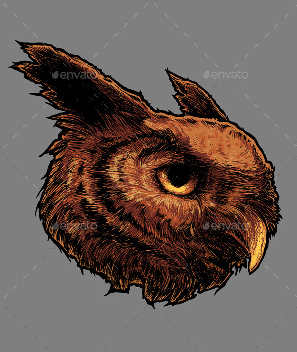 GraphicRiver Owl Head Vector 11878518 GraphicRiver Owl Head Vector 11878518