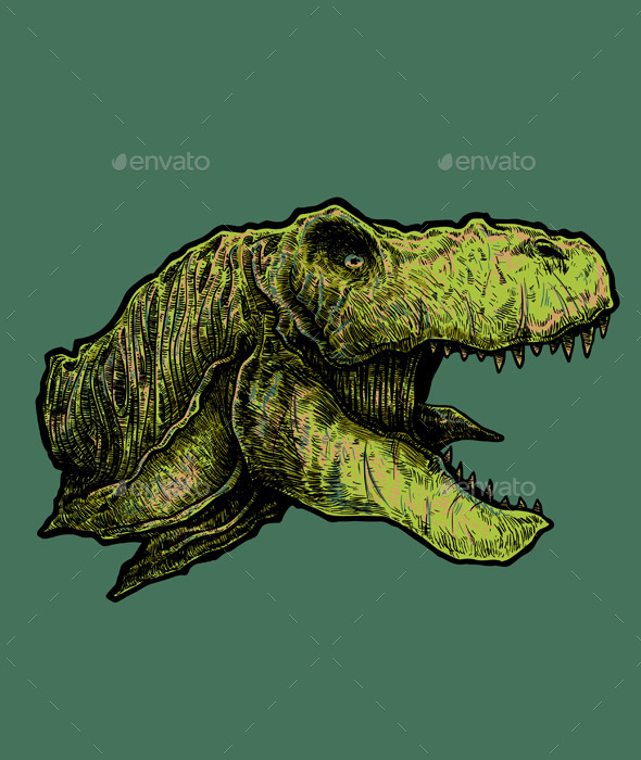 GraphicRiver T-rex Head Vector 11878522 GraphicRiver T-rex Head Vector 11878522