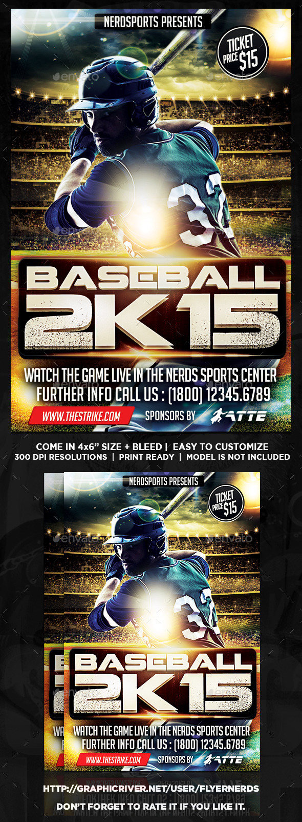 GraphicRiver Baseball 2K15 Championships Flyer 11879329 GraphicRiver Baseball 2K15 Championships Flyer 11879329