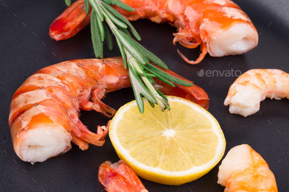 Fresh boiled shrimps (Misc) Photo Download