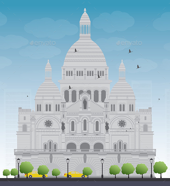 GraphicRiver Basilica of The Sacred Heart Paris France 11880438 GraphicRiver Basilica of The Sacred Heart Paris France 11880438
