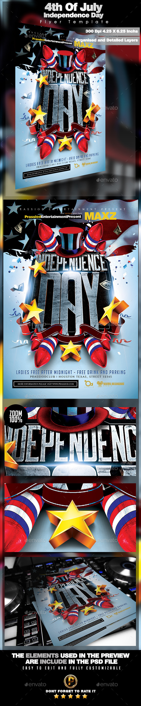 GraphicRiver 4th Of July Independence Day Flyer Template 11881342 GraphicRiver 4th Of July Independence Day Flyer Template 11881342