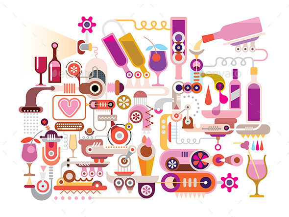 GraphicRiver Cocktail Machine Vector Illustration 11883004 GraphicRiver Cocktail Machine Vector Illustration 11883004
