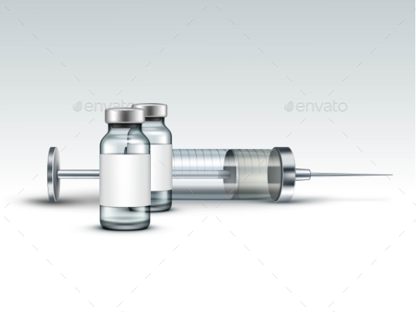 GraphicRiver Vector Glass Medical Syringe Isolated On White 11883142 GraphicRiver Vector Glass Medical Syringe Isolated On White 11883142