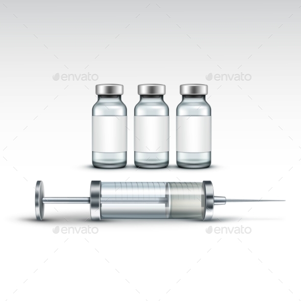 GraphicRiver Vector Glass Medical Syringe Isolated On White 11883144 GraphicRiver Vector Glass Medical Syringe Isolated On White 11883144