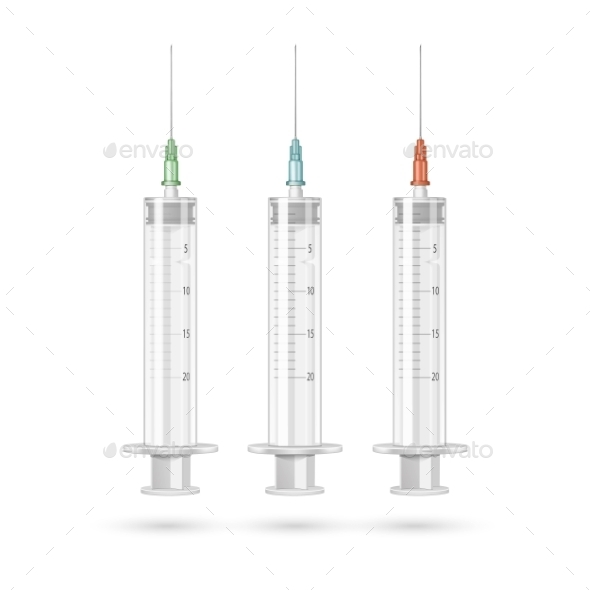 GraphicRiver Vector Plastic Medical Syringe Isolated On White 11883607 GraphicRiver Vector Plastic Medical Syringe Isolated On White 11883607