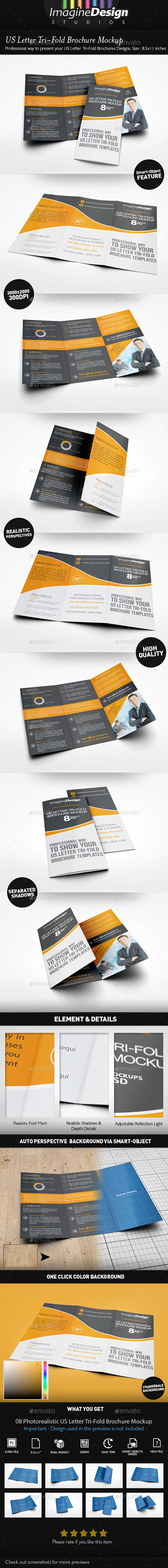 GraphicRiver US Letter Tri-Fold Brochure Mockup 11883833 GraphicRiver US Letter Tri-Fold Brochure Mockup 11883833
