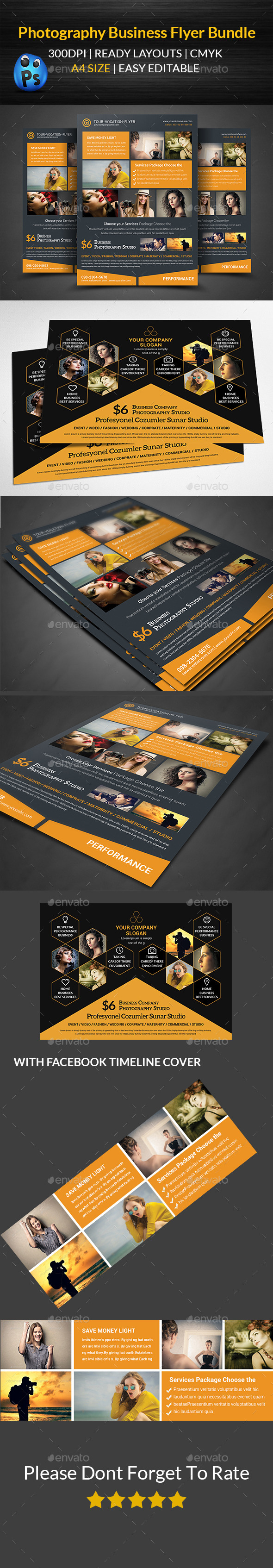 GraphicRiver Photography Flyer Bundle 11883865 GraphicRiver Photography Flyer Bundle 11883865