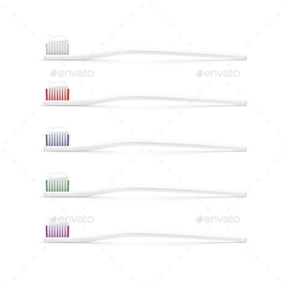 GraphicRiver Set of Toothbrushes Isolated on White 11884151 GraphicRiver Set of Toothbrushes Isolated on White 11884151