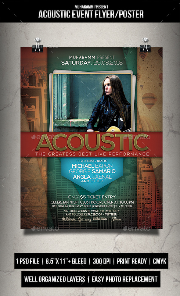 GraphicRiver Acoutic Event Party Flyer Poster 11884175 GraphicRiver Acoutic Event Party Flyer Poster 11884175