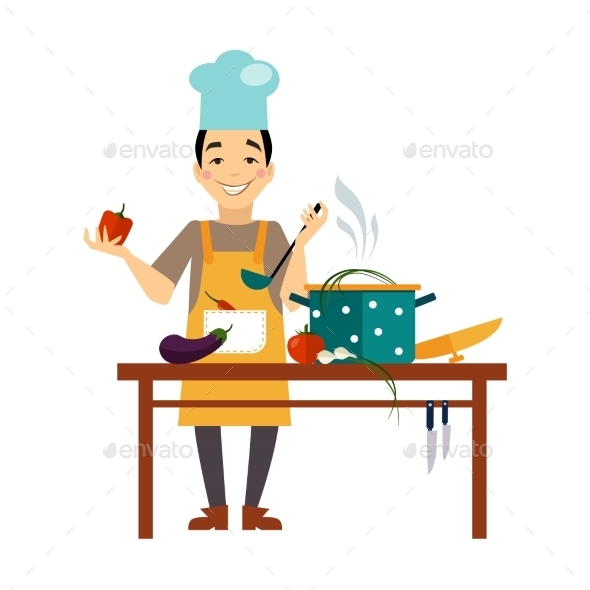GraphicRiver Chef Cooking Food 11884438 GraphicRiver Chef Cooking Food 11884438