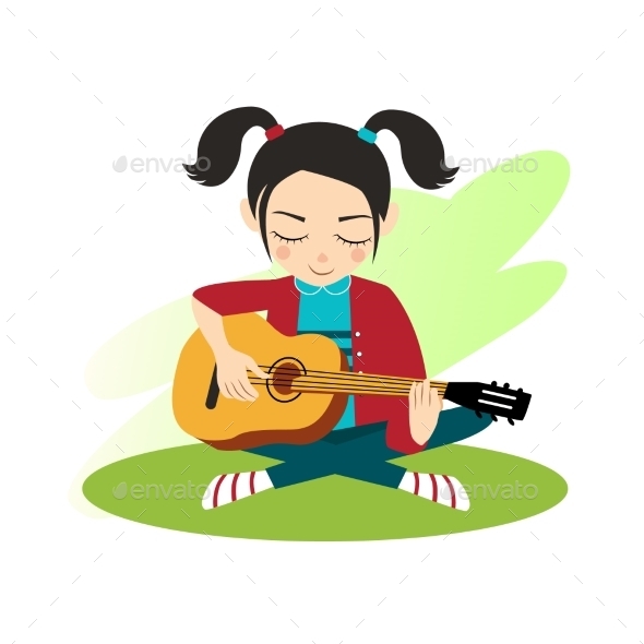 GraphicRiver Girl Plays Guitar 11884446 GraphicRiver Girl Plays Guitar 11884446