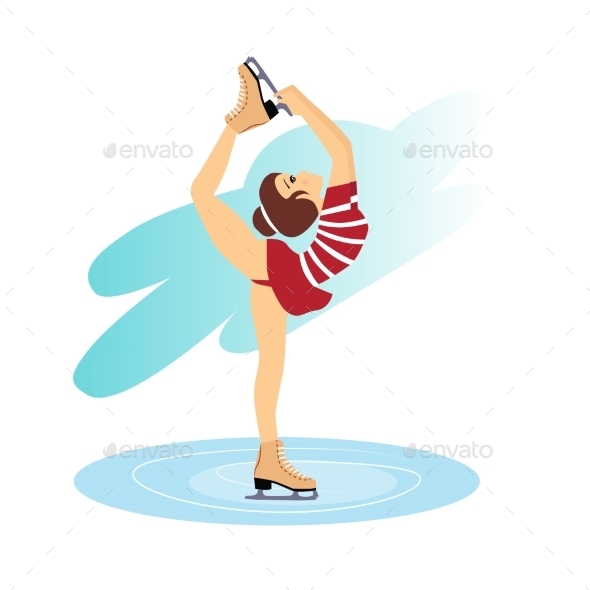 GraphicRiver Figure Skating Cute Girl Training On The Ice 11884450 GraphicRiver Figure Skating Cute Girl Training On The Ice 11884450