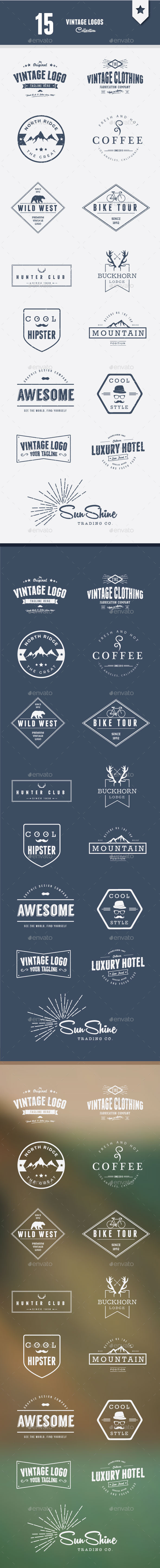 GraphicRiver Vintage Logos Collection 11820423 GraphicRiver Vintage Logos Collection 11820423