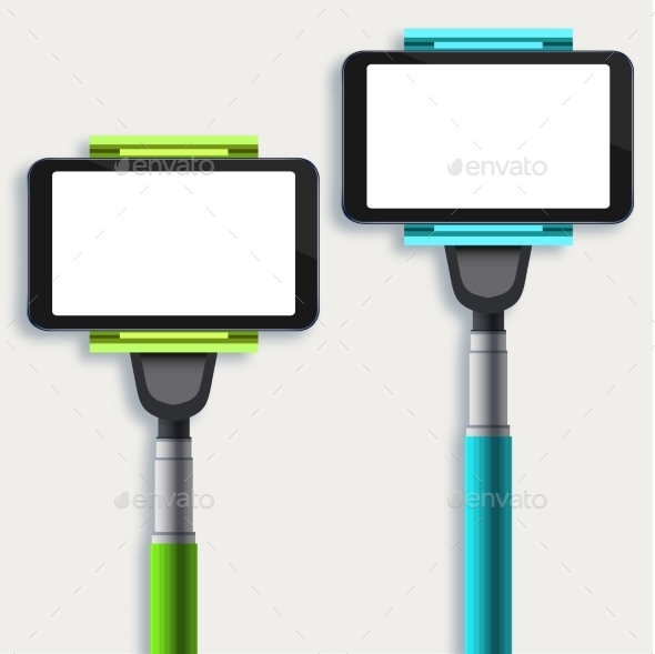 GraphicRiver Vector Set Of Modern Monopod For Self 11885217 GraphicRiver Vector Set Of Modern Monopod For Self 11885217
