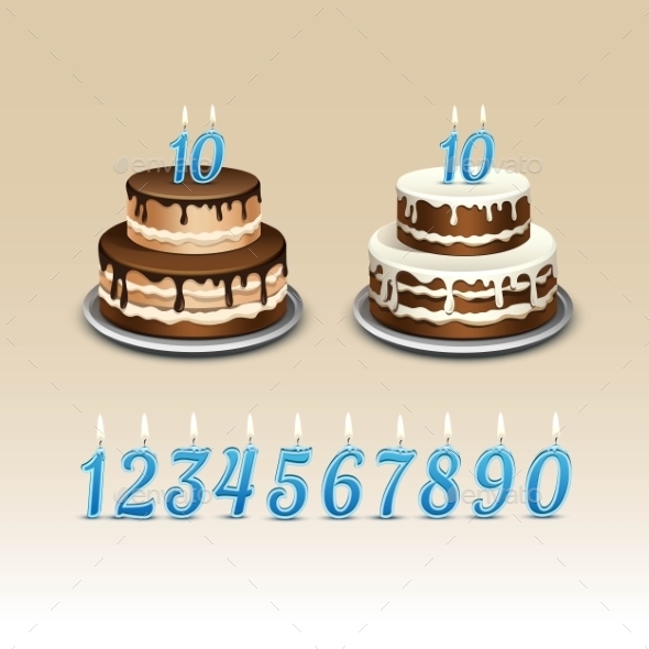 GraphicRiver Birthday Cake With Candles Numerals 11885503 GraphicRiver Birthday Cake With Candles Numerals 11885503