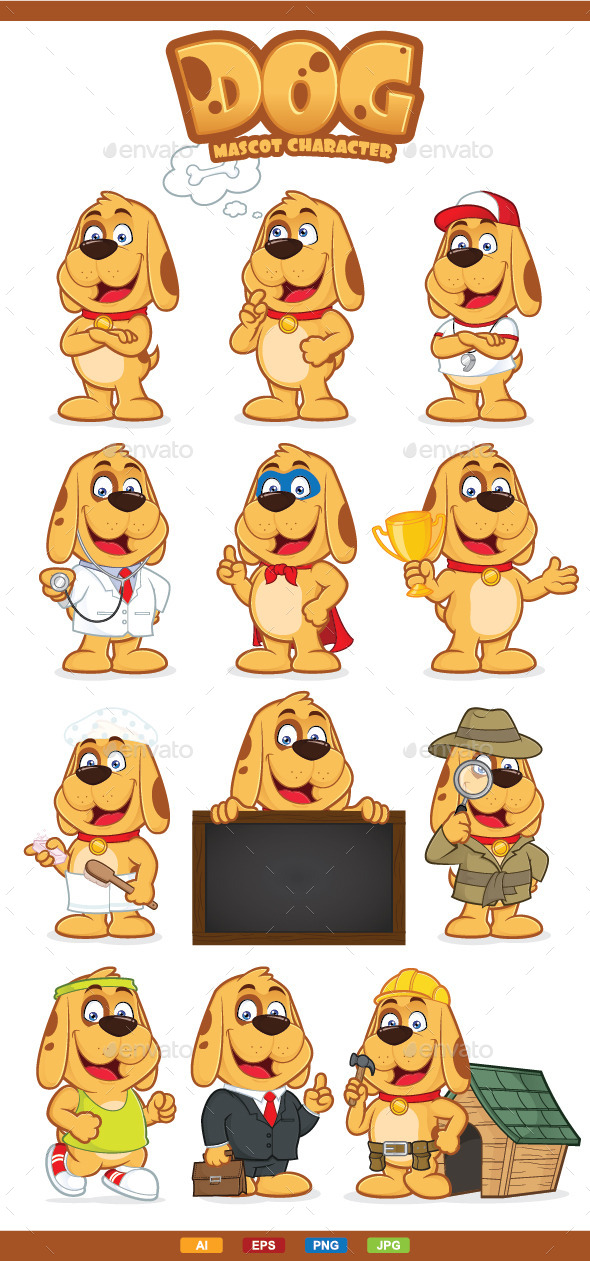 GraphicRiver Dog Mascot Character 11885688